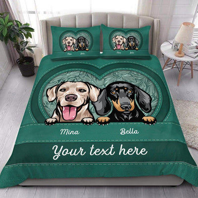 Dog Personalized Bedding Set, Personalized Gift for Dog Lovers, Dog Dad, Dog Mom - BD149PS05 - BMGifts