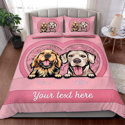 Dog Personalized Bedding Set, Personalized Gift for Dog Lovers, Dog Dad, Dog Mom - BD149PS05 - BMGifts