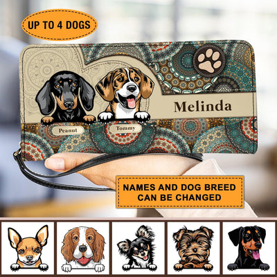 Dog Personalized Clutch Purse, Personalized Gift for Dog Lovers, Dog Dad, Dog Mom - PU002PS03 - BMGifts