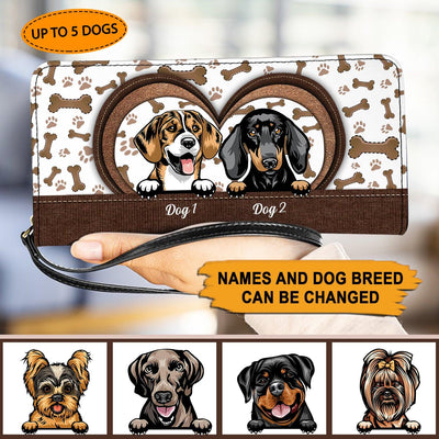 Dog Personalized Clutch Purse, Personalized Gift for Dog Lovers, Dog Dad, Dog Mom - PU015PS00 - BMGifts