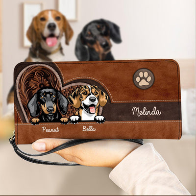 Dog Personalized Clutch Purse, Personalized Gift for Dog Lovers, Dog Dad, Dog Mom - PU053PS05 - BMGifts