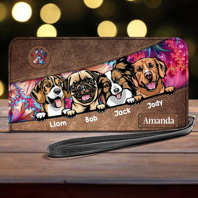 Dog Personalized Clutch Purse, Personalized Gift for Dog Lovers, Dog Dad, Dog Mom - PU106PS05 - BMGifts