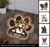 Dog Personalized Custom Shaped Doormat, Personalized Gift for Dog Lovers, Dog Dad, Dog Mom - CD016PS11 - BMGifts