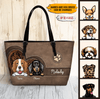 Dog Personalized Leather Tote-Bag, Personalized Gift for Dog Lovers, Dog Dad, Dog Mom - LT002PS05 - BMGifts