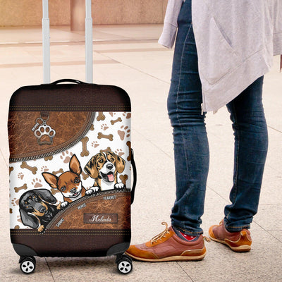 Dog Personalized Luggage Cover, Personalized Gift for Dog Lovers, Dog Dad, Dog Mom - LC009PS02 - BMGifts (formerly Best Memorial Gifts)