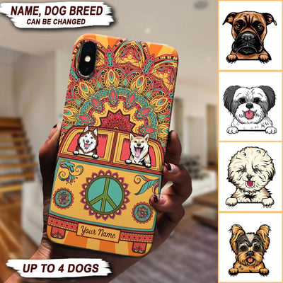 Dog Personalized Phone Case, Personalized Gift for Hippie Life, Hippie Lovers - PC013PS11 - BMGifts (formerly Best Memorial Gifts)