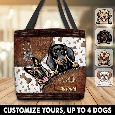 Dog Personalized Totebag, Personalized Gift for Dog Lovers, Dog Dad, Dog Mom - TO500PS06 - BMGifts