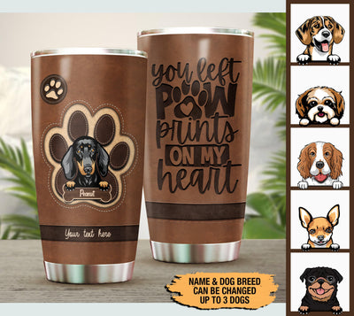 Dog Personalized Tumbler, Personalized Gift for Dog Lovers, Dog Dad, Dog Mom - TB006PS04 - BMGifts
