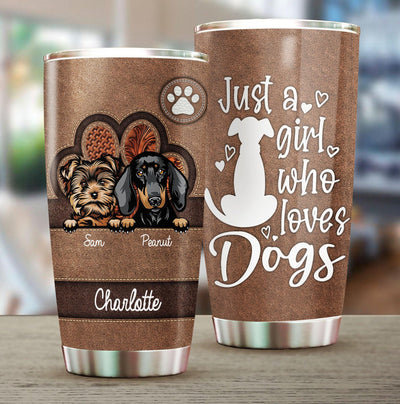 Dog Personalized Tumbler, Personalized Gift for Dog Lovers, Dog Dad, Dog Mom - TB007PS00 - BMGifts