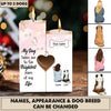Dog Personalized Wood Candle Holder, Personalized Gift for Dog Lovers, Dog Dad, Dog Mom - CH003PS05 - BMGifts (formerly Best Memorial Gifts)
