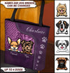 Dog Purple Personalized All Over Tote Bag, Personalized Gift for Dog Lovers, Dog Dad, Dog Mom - TO029PS08 - BMGifts