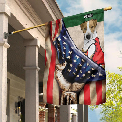 Dogs With USA Flag Dog Personalized Flag, Personalized Gift for Dog Lovers, Dog Dad, Dog Mom - GA062PS01 - BMGifts