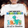 Don't Mess With Mamasaurus Grandma Personalized Shirt, Personalized Mother's Day Gift for Nana, Grandma, Grandmother, Grandparents - TS772PS01 - BMGifts