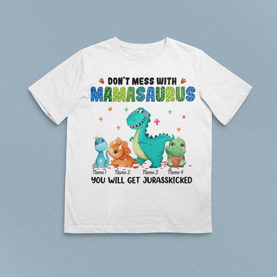 Don't Mess With Mamasaurus Grandma Personalized Shirt, Personalized Mother's Day Gift for Nana, Grandma, Grandmother, Grandparents - TS772PS01 - BMGifts