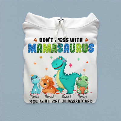 Don't Mess With Mamasaurus Grandma Personalized Shirt, Personalized Mother's Day Gift for Nana, Grandma, Grandmother, Grandparents - TS772PS01 - BMGifts