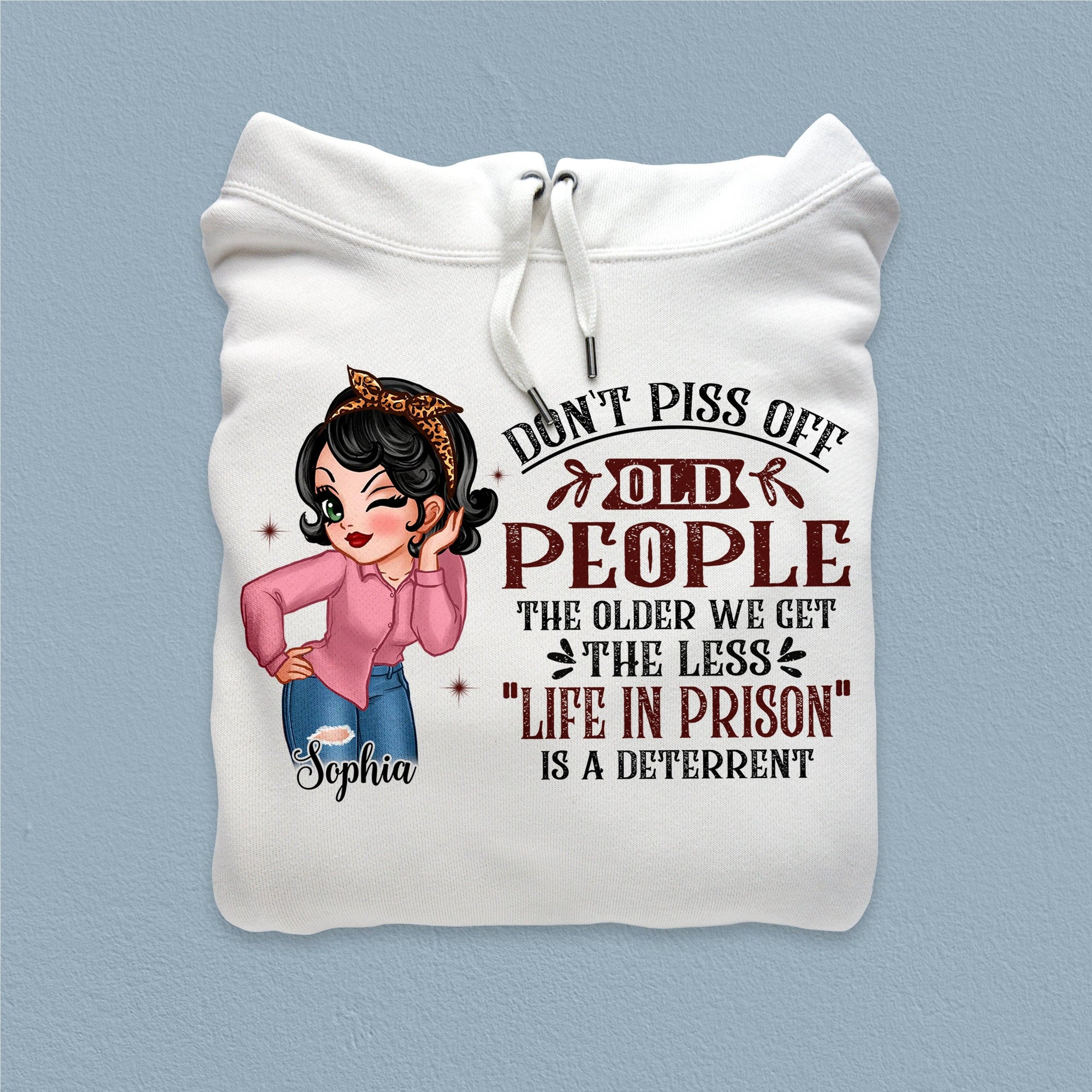 Don't Piss Off Old People Grandma Personalized Shirt, Personalized Gift for  Nana, Grandma, Grandmother, Grandparents 