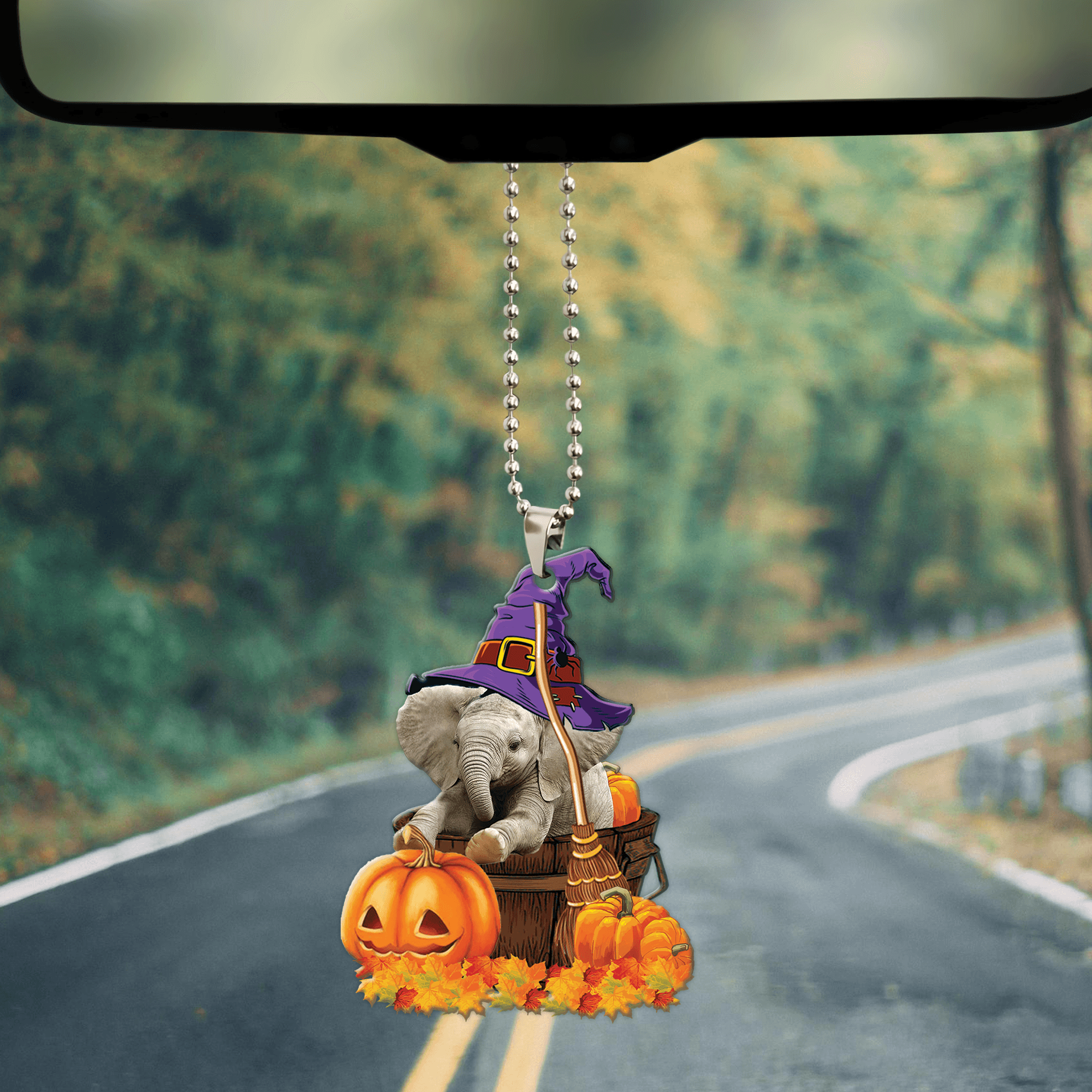 Elephant Transparent Acrylic Car Ornament, Gift for Elephant Lovers - CO209PA - BMGifts