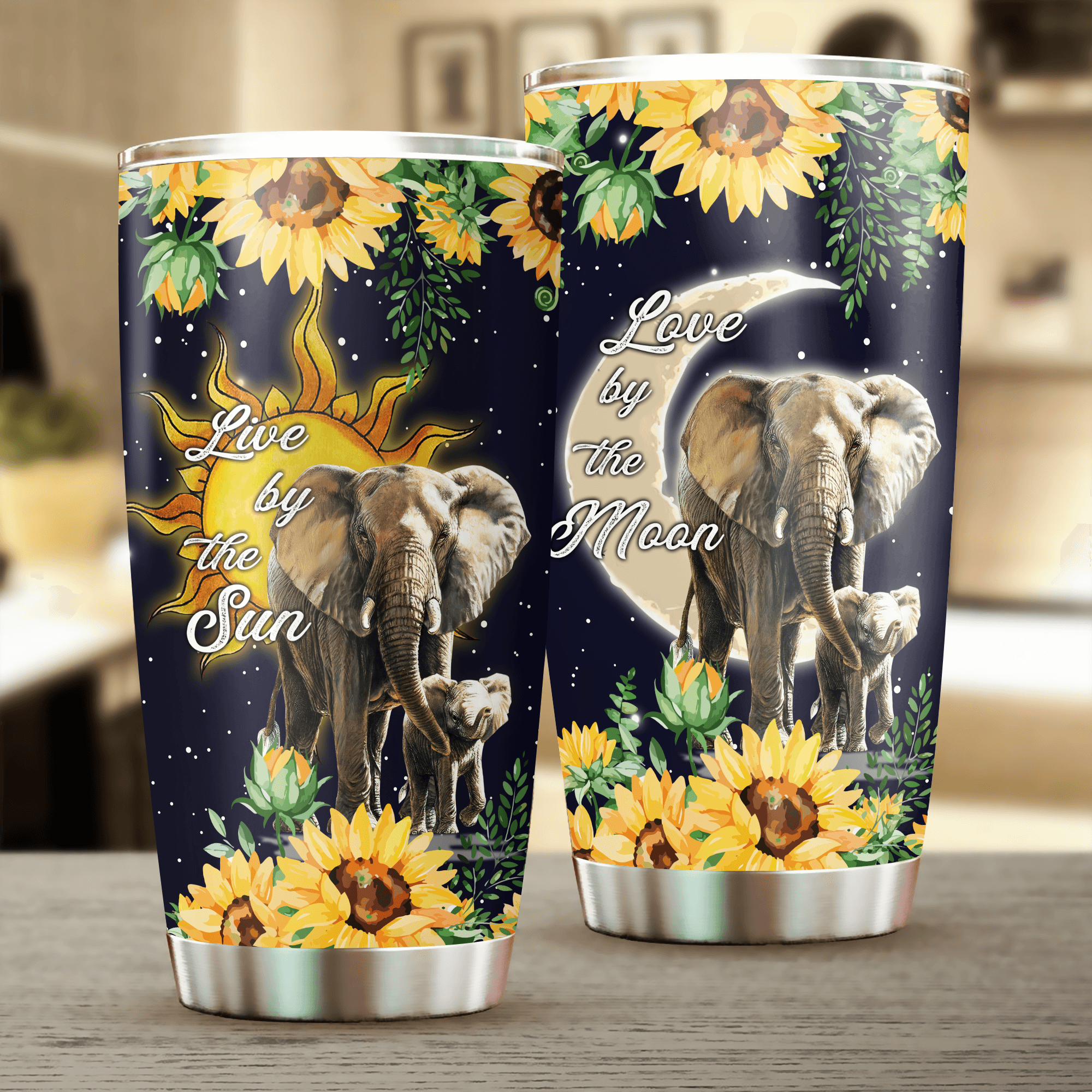 Elephant Tumbler, Gift for Elephant Lovers - TB293PA - BMGifts