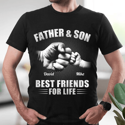 Father & Kids Best Friends For Life Personalized Shirt, Personalized Father's Day Gift for Dad, Papa, Parents, Father, Grandfather - TS460PS05 - BMGifts