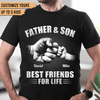 Father & Kids Best Friends For Life Personalized Shirt, Personalized Father's Day Gift for Dad, Papa, Parents, Father, Grandfather - TS460PS05 - BMGifts