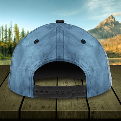 Fishing Blue Grunge Personalized Cap, Personalized Gift for Fishing Lovers - CP304PS08 - BMGifts