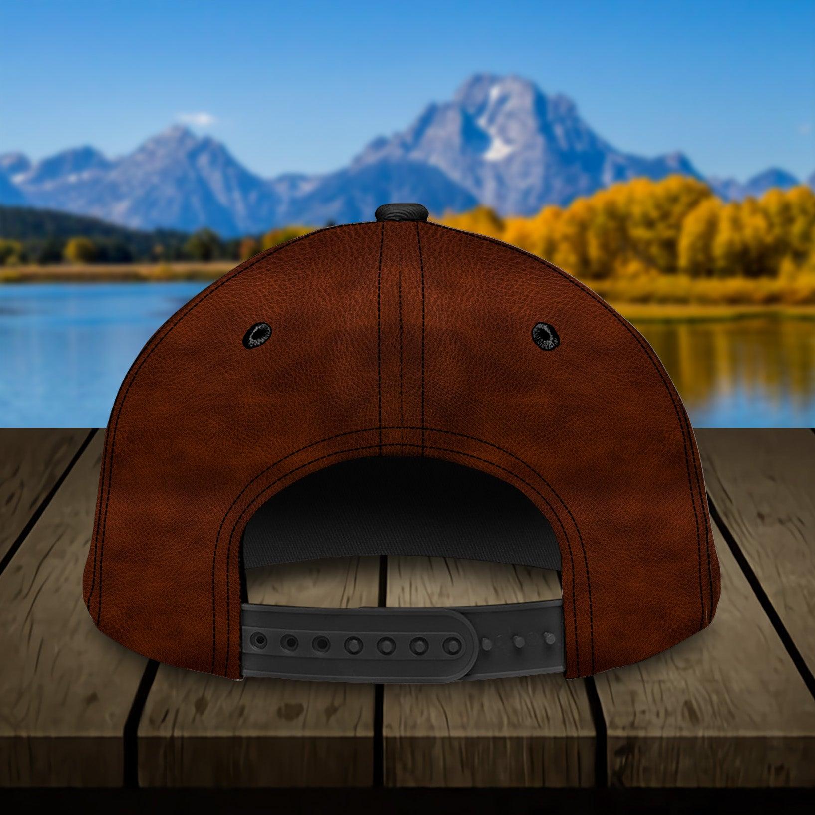 Fishing Brown Net And Wave Personalized Classic Cap, Personalized Gift for Fishing Lovers - CP019PS07 - BMGifts