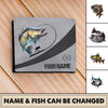 Fishing Gray Pattern Personalized Men's Wallet, Personalized Gift for Fishing Lovers - HM016PS07 - BMGifts (formerly Best Memorial Gifts)