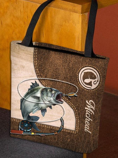 Fishing Personalized All Over Tote Bag, Personalized Gift for Fishing Lovers - TO003PS08 - BMGifts