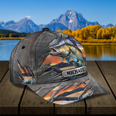 Fishing Personalized Classic Cap, Personalized Gift for Fishing Lovers - CP028PS03 - BMGifts