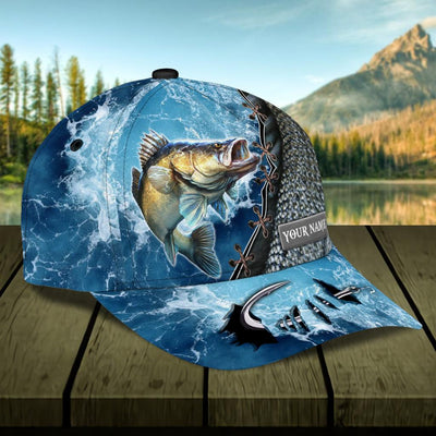 Fishing Water Detail Personalized Cap, Personalized Gift for Fishing Lovers - CP297PS08 - BMGifts