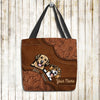 Flower Dog Personalized All Over Tote Bag, Personalized Gift for for Dog Lovers, Dog Dad, Dog Mom - TO164PS02 - BMGifts