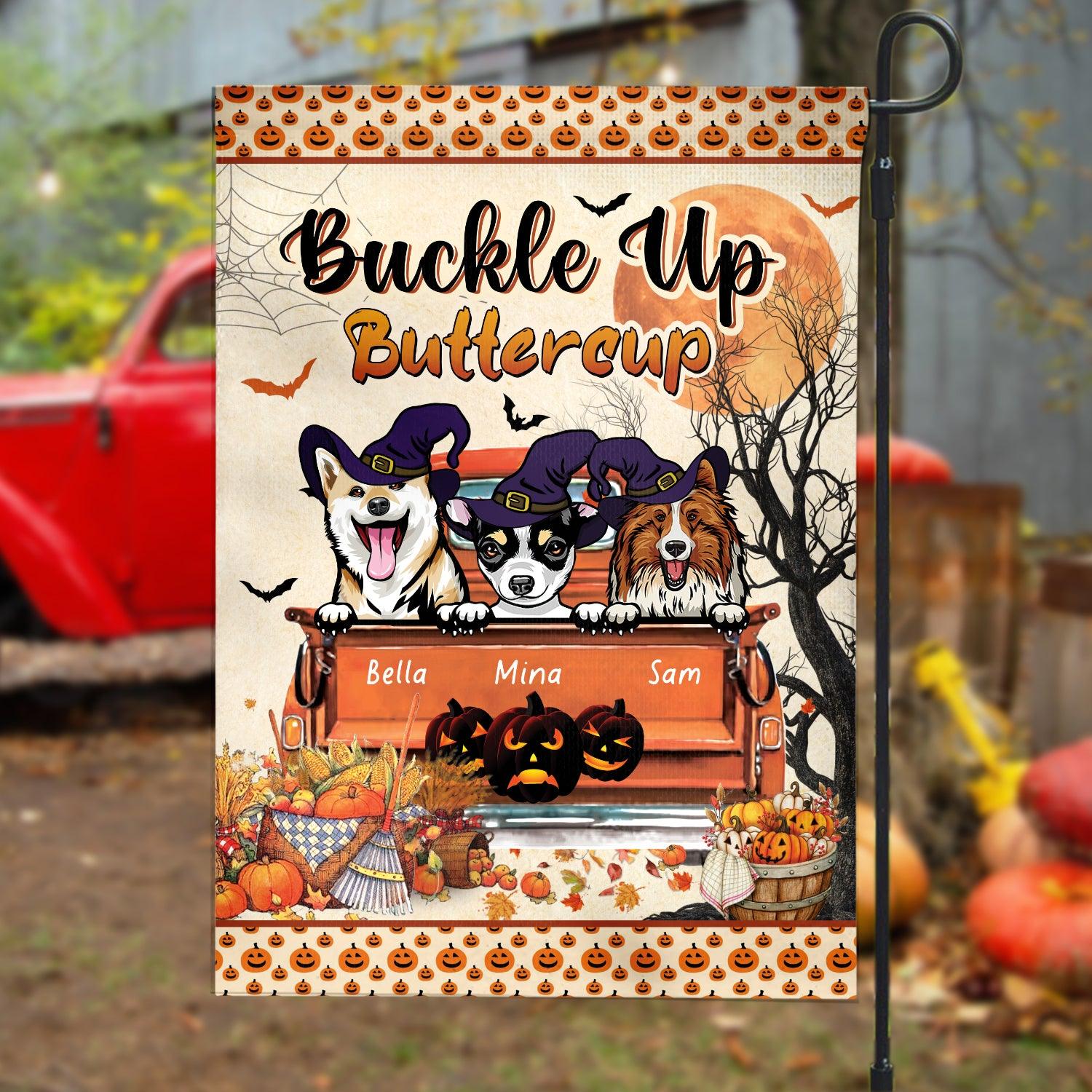 Foolish Mortals Personalized Dog Garden Flag, Halloween Gift, Personalized Gift for Dog Lovers, Dog Dad, Dog Mom - GA033PS06 - BMGifts