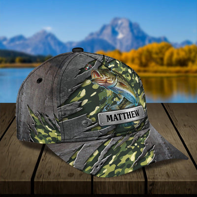 For Fishing Lover Personalized Classic Cap, Personalized Gift for Fishing Lovers - CP084PS01 - BMGifts