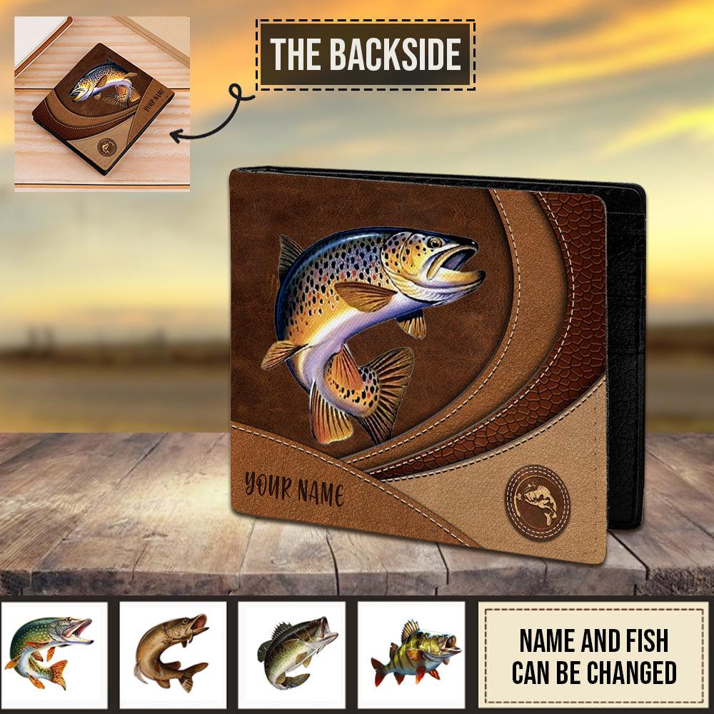 for Fishing Lover Personalized Men's Wallet, Personalized Gift for Fishing Lovers - HM005PS01