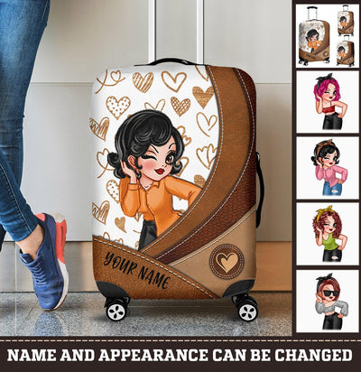 For Grandma Personalized Luggage Cover, Personalized Gift for Nana, Grandma, Grandmother, Grandparents - LC013PS01 - BMGifts (formerly Best Memorial Gifts)