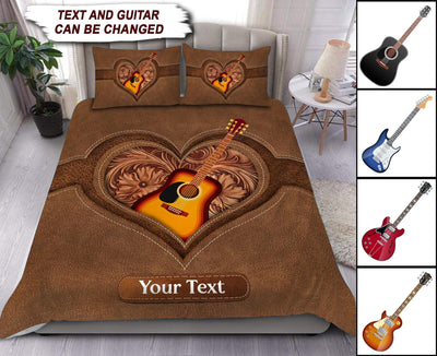 For Guitar Lovers Personalized Bedding Set, Personalized Gift for Music Lovers, Guitar Lovers - BD001PS00 - BMGifts