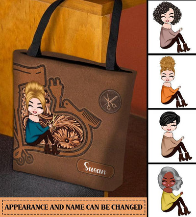 For Hairstylist Girl Personalized All Over Tote Bag - TO032PS01 - BMGifts