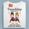 Friendship Picks You Up Bestie Personalized Shirt, Personalized Gift for Besties, Sisters, Best Friends, Siblings - TS430PS01 - BMGifts
