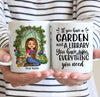 Gardening And Books Are My Therapy Personalized Mug, Personalized Gift for Gardening Lovers - MG053PS01 - BMGifts