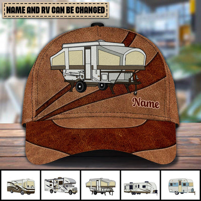 Gift for Father Camping All Brown Personalized Cap, Personalized Gift for Camping Lovers - CP291PS08 - BMGifts