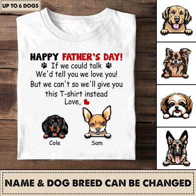 Gift For Father Dog Personalized Shirt, Personalized Gift for Dog Lovers, Dog Dad, Dog Mom - TS232PS05 - BMGifts