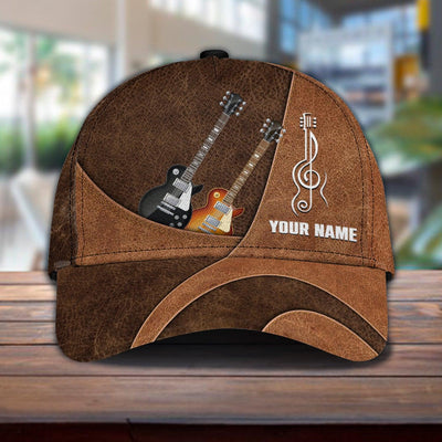 Gift For Father Guitar Personalized Classic Cap, Personalized Gift for Music Lovers, Guitar Lovers - CP289PS11 - BMGifts