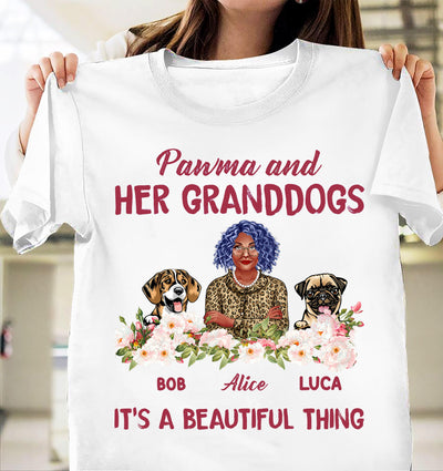 Gift For Grandma Panma And Her Granddogs Personalized Shirt, Personalized Gift for Dog Lovers, Dog Dad, Dog Mom - TS173PS02 - BMGifts