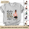 Gift for Grandma Rockin' The Spoiled Dog Mom Life Personalized Shirt, Personalized Gift for Dog Lovers, Dog Dad, Dog Mom - TS125PS01 - BMGifts