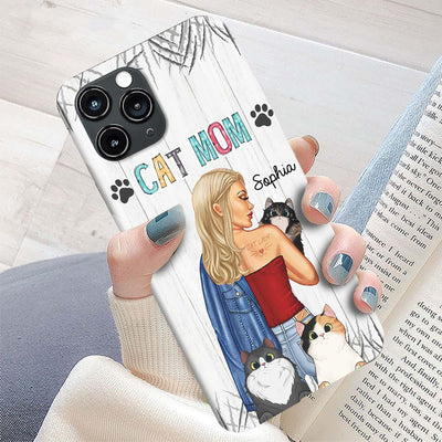 Gift For Mother Cat Mom Personalized Phone Case - PC030PS05 - Best Memorial Gifts