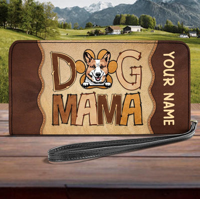 Gift For Mother Dog Mama Personalized Clutch Purse, Personalized Gift for Dog Lovers, Dog Dad, Dog Mom - PU043PS02 - BMGifts