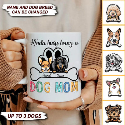 Gift For Mother Dog Mom Personalized Mug, Personalized Gift for Dog Lovers, Dog Dad, Dog Mom - MG040PS05 - BMGifts