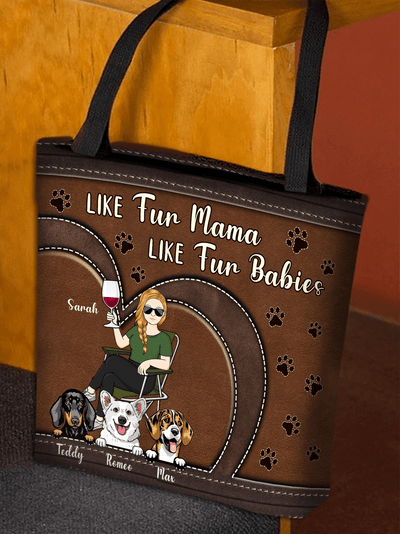 Gift For Mother Dog Personalized All Over Tote Bag, Personalized Gift for Dog Lovers, Dog Dad, Dog Mom - TO090PS02 - BMGifts
