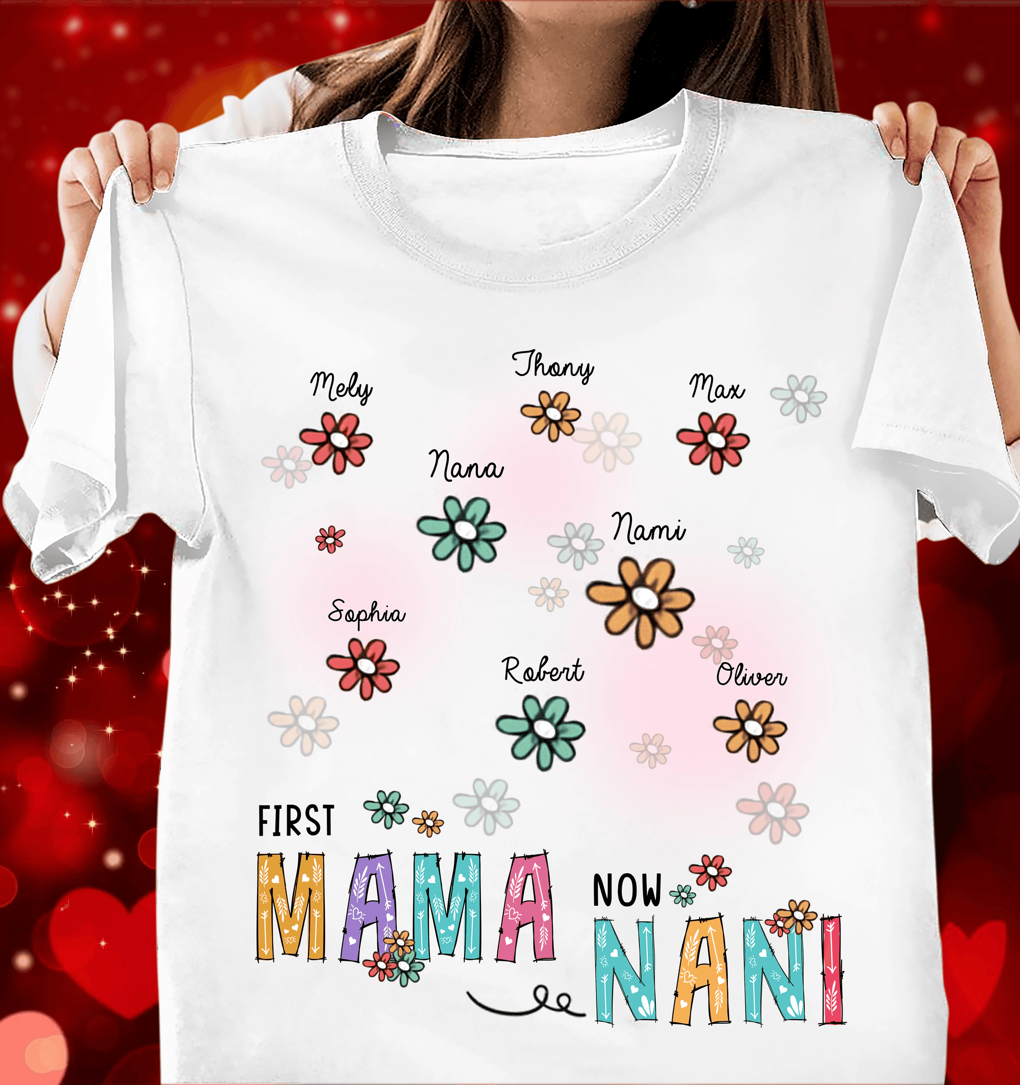 gift for mother mother first mama now nani personalized shirt personalized gift for mom mama parents mother grandmother ts045ps07 bmgifts 2