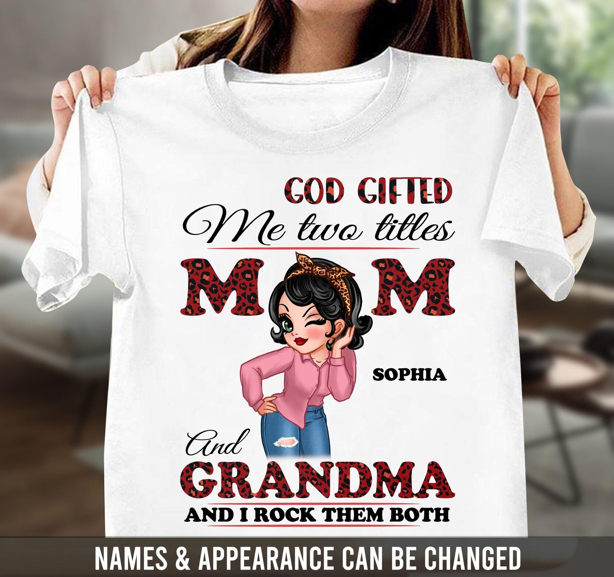 I Have Three Titles Mom Grandma and Great Grandma - Gift for Mom, Grandma - Personalized Unisex T-Shirt, Hoodie - Basic Tee / S / White 